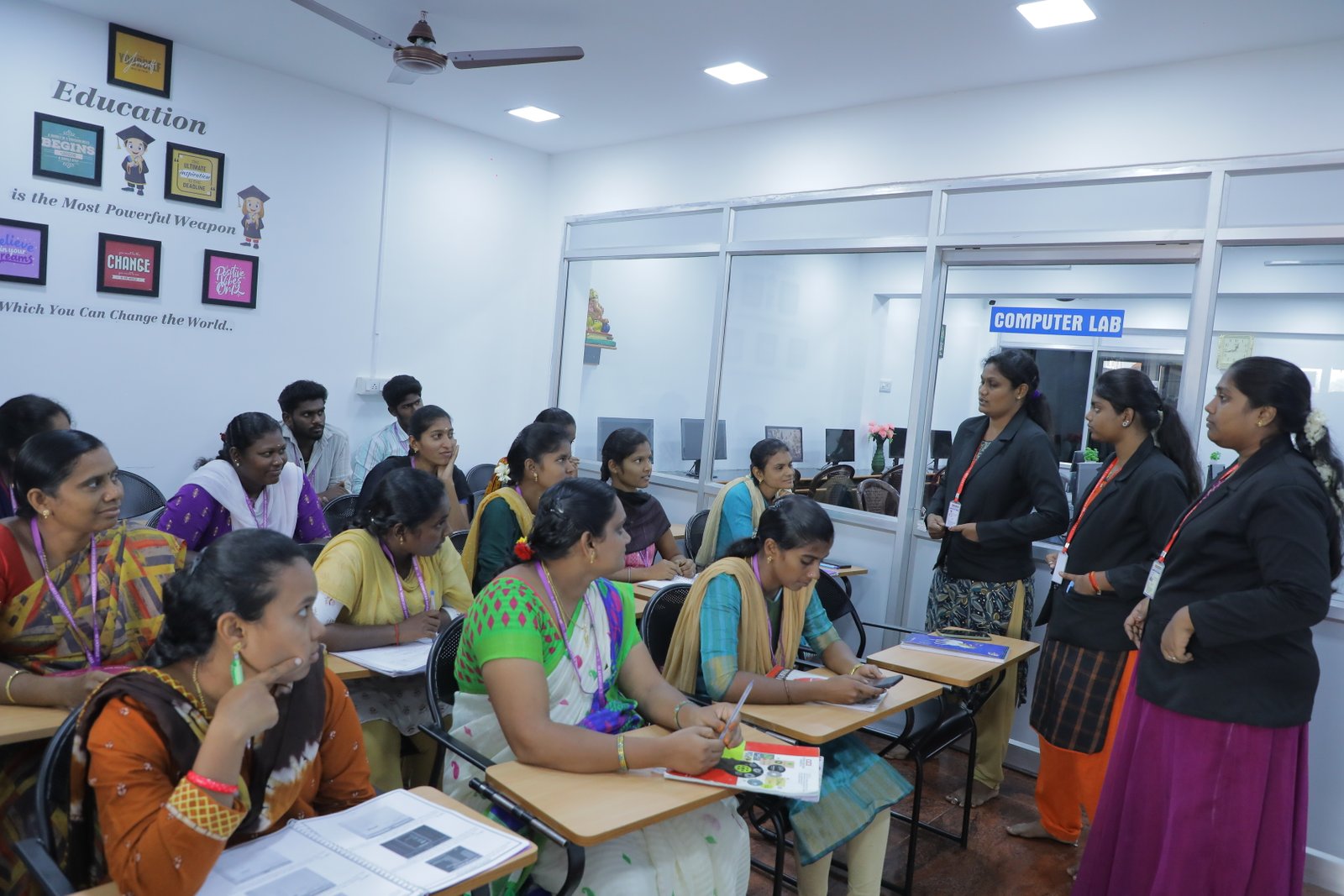 Children learning in school